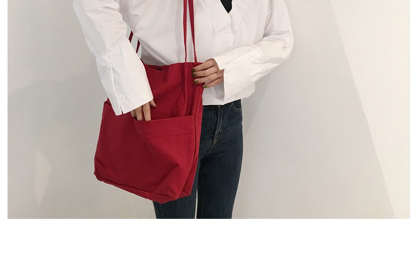 Shoulder Plain Linen Eco Bag Daily Cloth Bag Canva