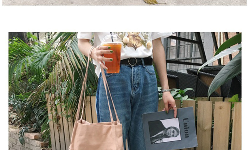 Shoulder Plain Linen Eco Bag Daily Cloth Bag Canva