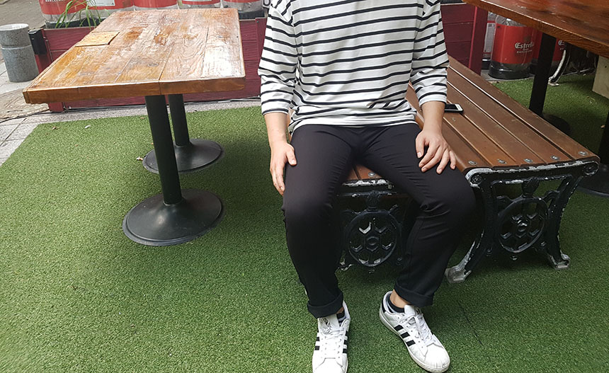 New Men's Pants Slim Fit Men Slacks Gray Black 