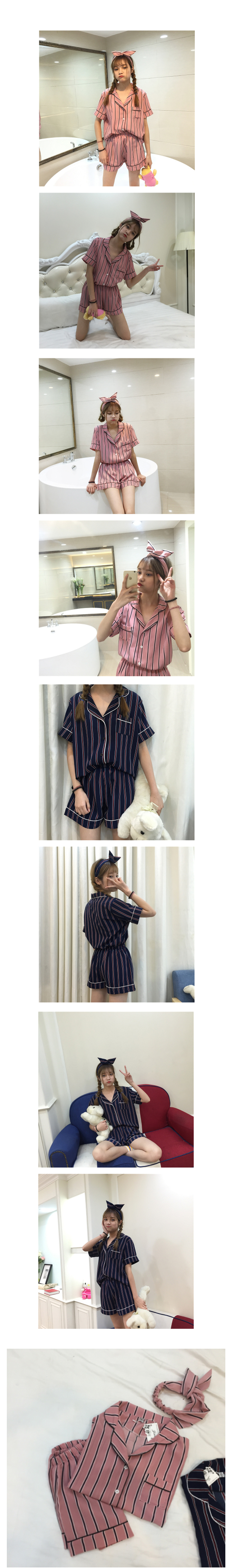 New striped pajamas set pajamas Lovely lovely pret