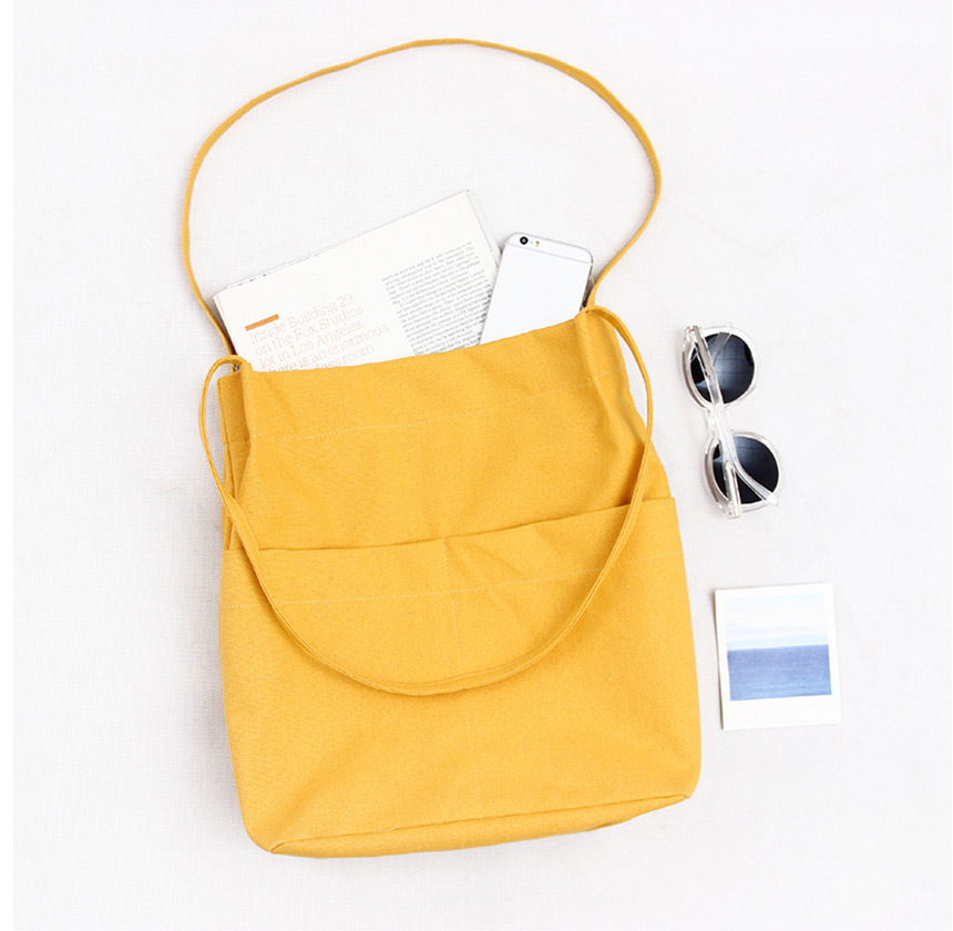 Shoulder Plain Linen Eco Bag Daily Cloth Bag Canva