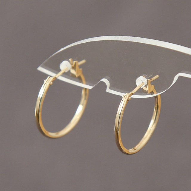 One-touch earrings 14K ring student simple 20 ladi