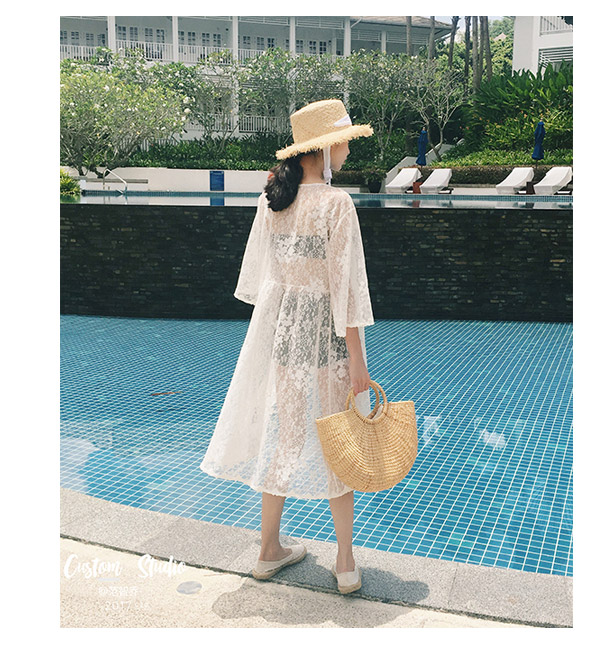 New Women's Hat Raffia Ribbon Hat Beachfront Lo