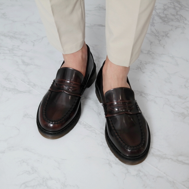 New Men's Dress Shoes High-heeled leather penny