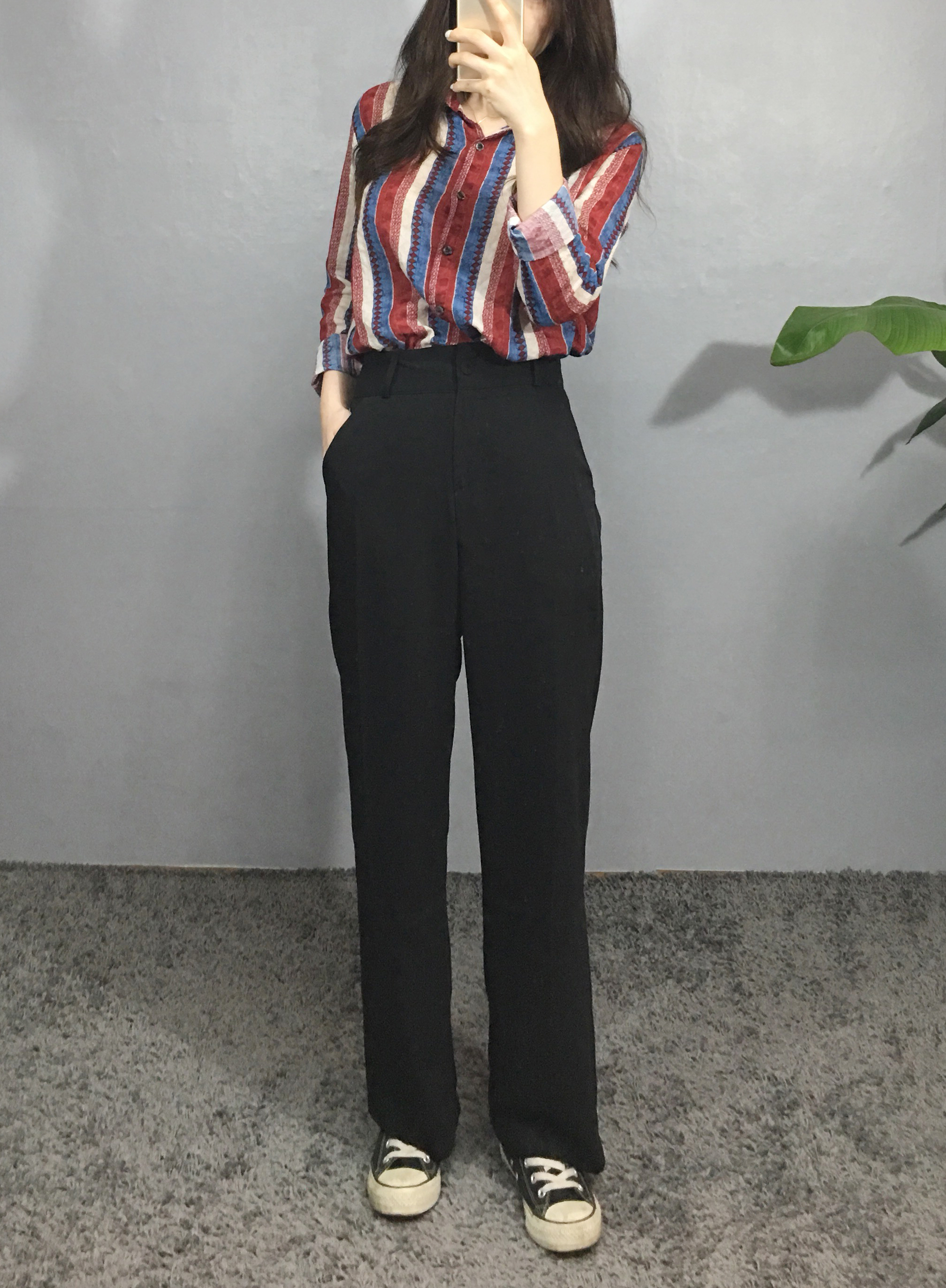 New Women's Pants High Waist Wide Women Slacks 