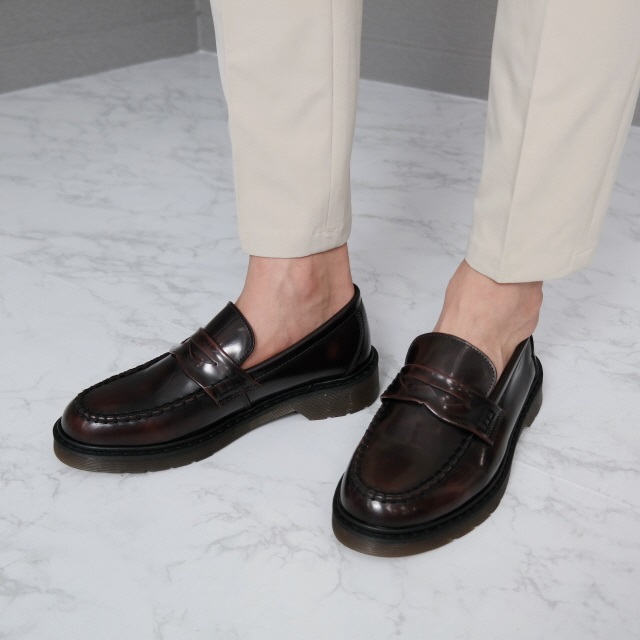 New Men's Dress Shoes High-heeled leather penny