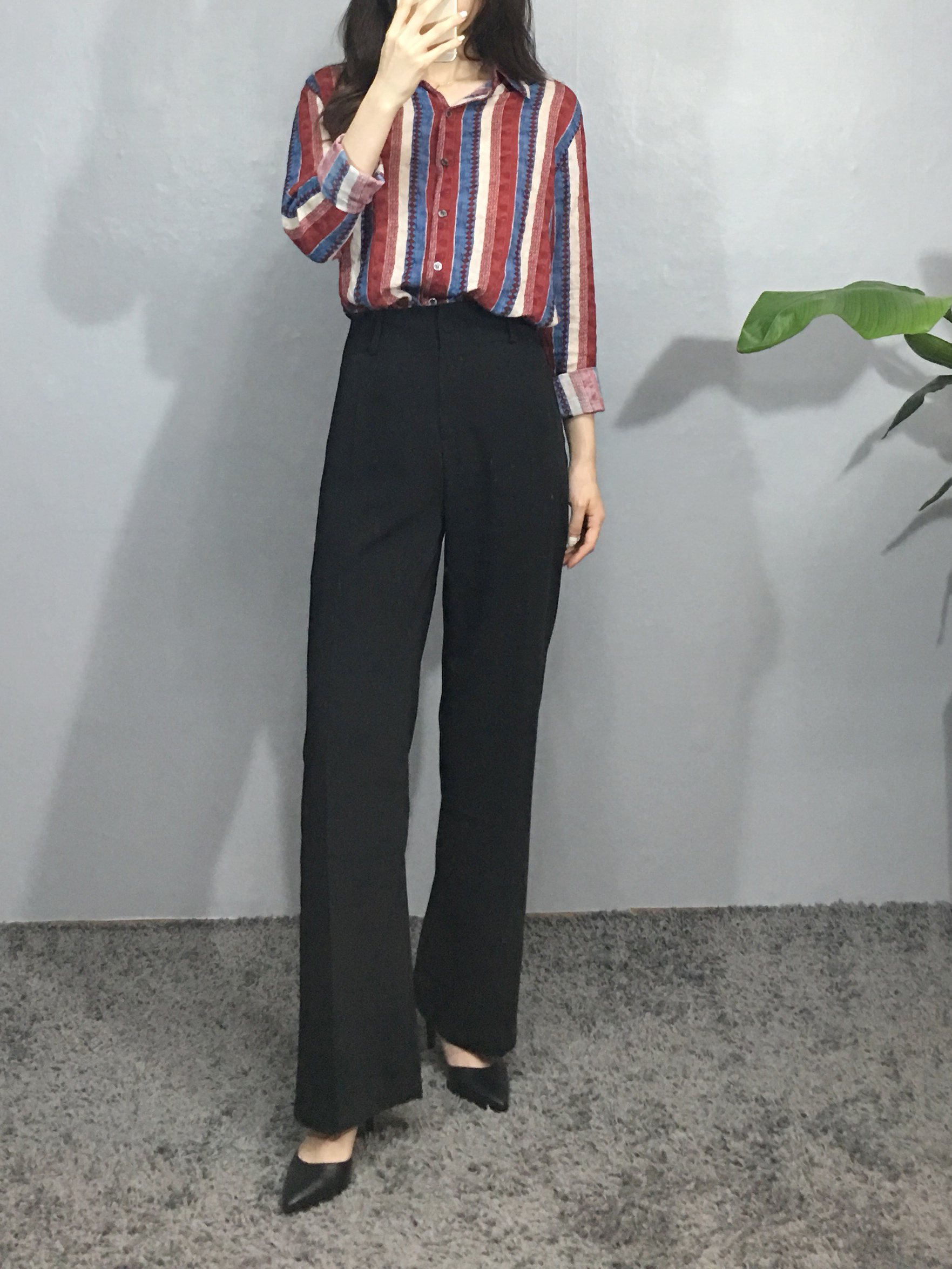 New Women's Pants High Waist Wide Women Slacks 