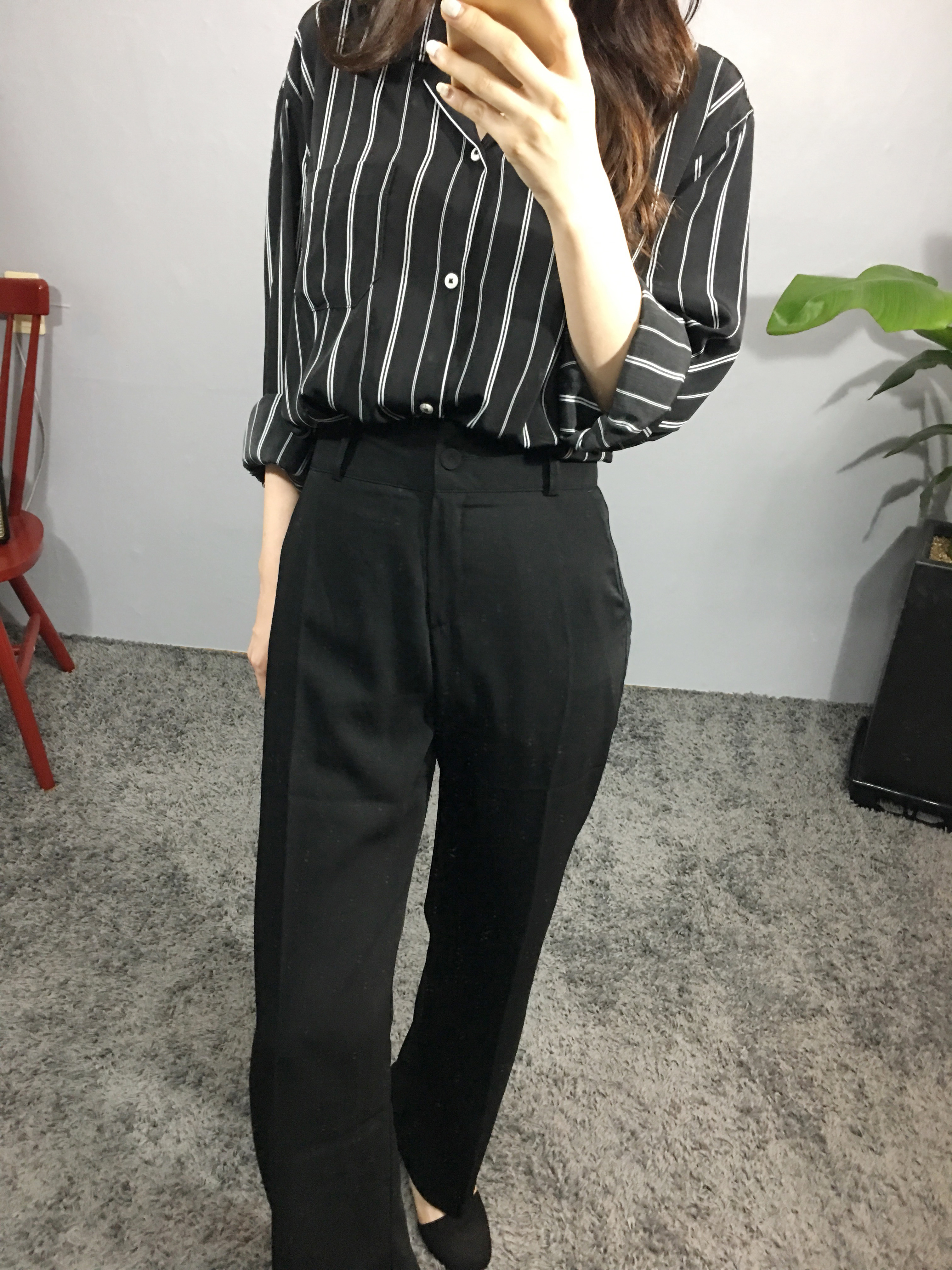 New Women's Pants High Waist Wide Women Slacks 