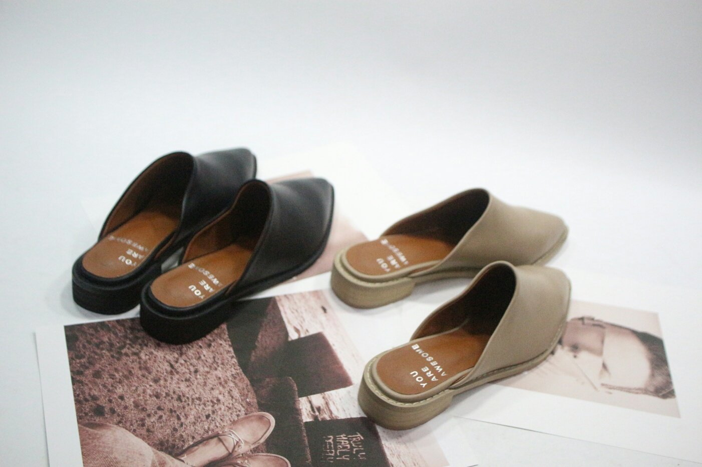 New Stiletto Blower 2.5cm Backless Slippers Flat S