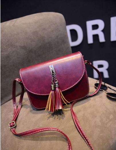 New Wonder Black Half Moon Tassel Mini Cross Back 