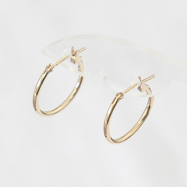 One-touch earrings 14K ring student simple 20 ladi