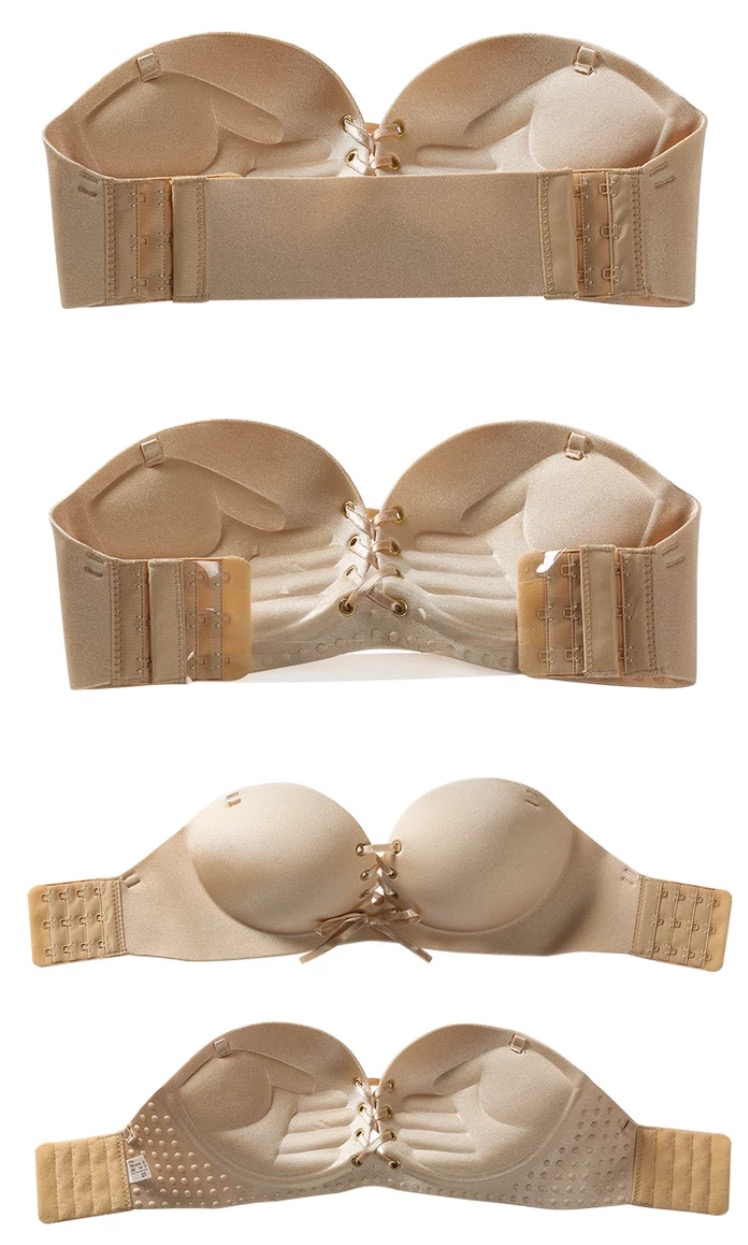 New corset off shoulder bra black, fleshy women