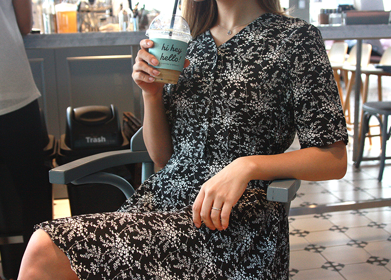 Chiffon Flower Dress A Line Pattern Short Sleeves 