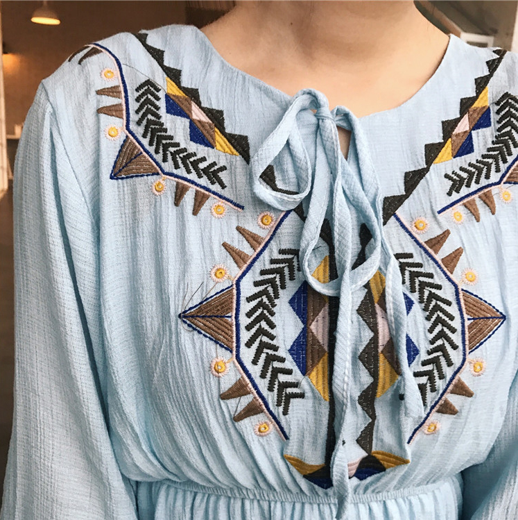 NEW FASHION LADY GIRL DRESS summer embroidered pat