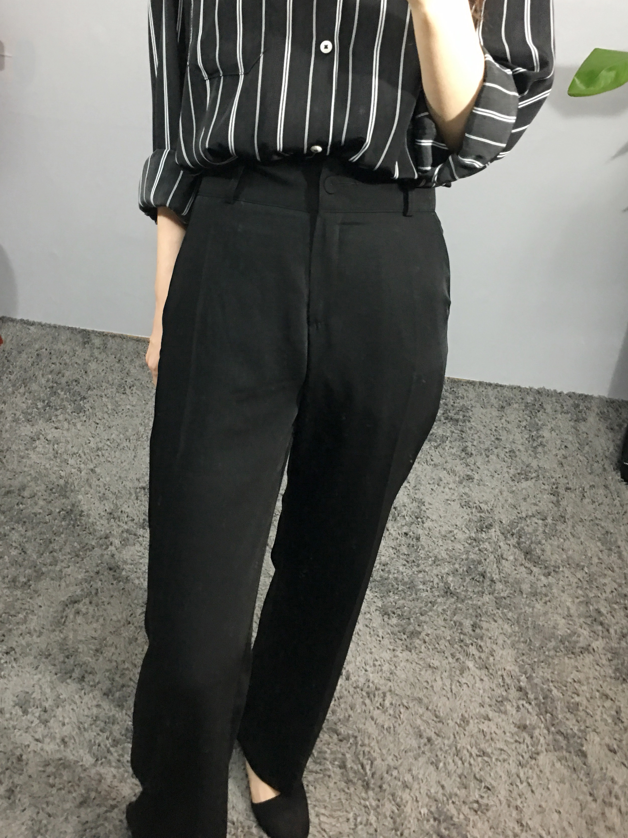 New Women's Pants High Waist Wide Women Slacks 