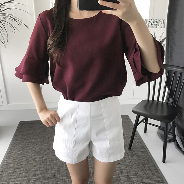 NEW FASHION LADY GIRL Blouse Feminine Frilly Blous