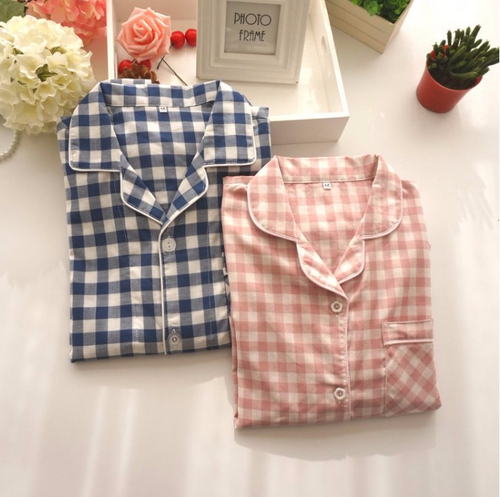 New Winter Check Pajamas Couple Pajamas Banti Part