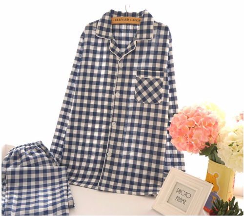 New Winter Check Pajamas Couple Pajamas Banti Part
