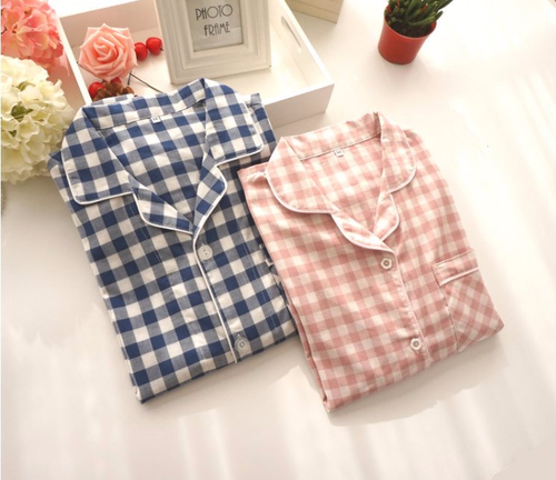 New Winter Check Pajamas Couple Pajamas Banti Part