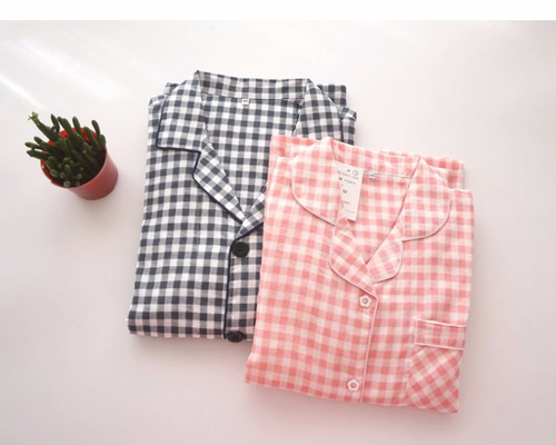 New Winter Check Pajamas Couple Pajamas Banti Part