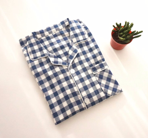 New Winter Check Pajamas Couple Pajamas Banti Part
