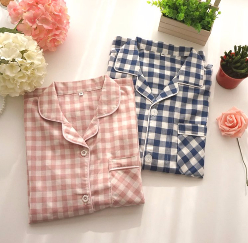 New Winter Check Pajamas Couple Pajamas Banti Part