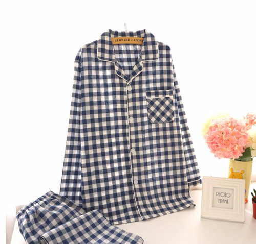 New Winter Check Pajamas Couple Pajamas Banti Part