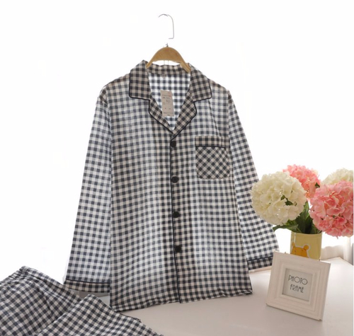 New Winter Check Pajamas Couple Pajamas Banti Part