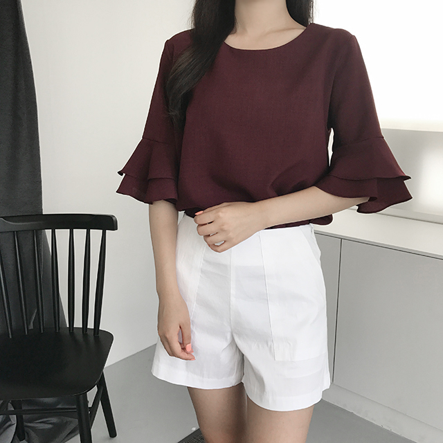 NEW FASHION LADY GIRL Blouse Feminine Frilly Blous
