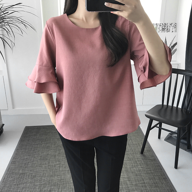 NEW FASHION LADY GIRL Blouse Feminine Frilly Blous