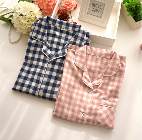 New Winter Check Pajamas Couple Pajamas Banti Part