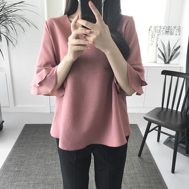 NEW FASHION LADY GIRL Blouse Feminine Frilly Blous