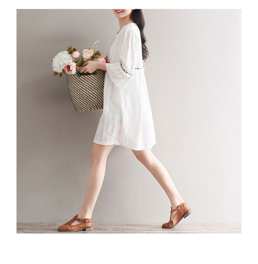 NEW FASHION LADY GIRL DRESS Tassel Flower Mini Dre