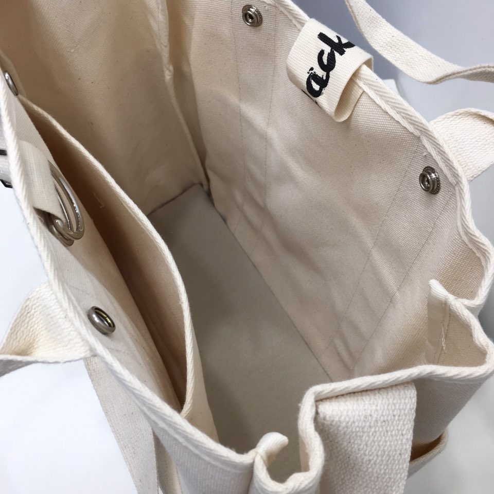 Black Label Canvas Eco Bag Ladies Vacance Look Nat