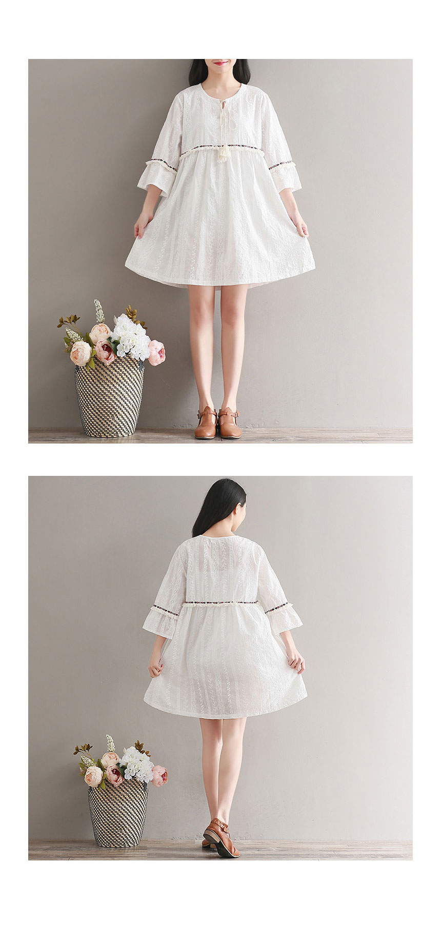 NEW FASHION LADY GIRL DRESS Tassel Flower Mini Dre