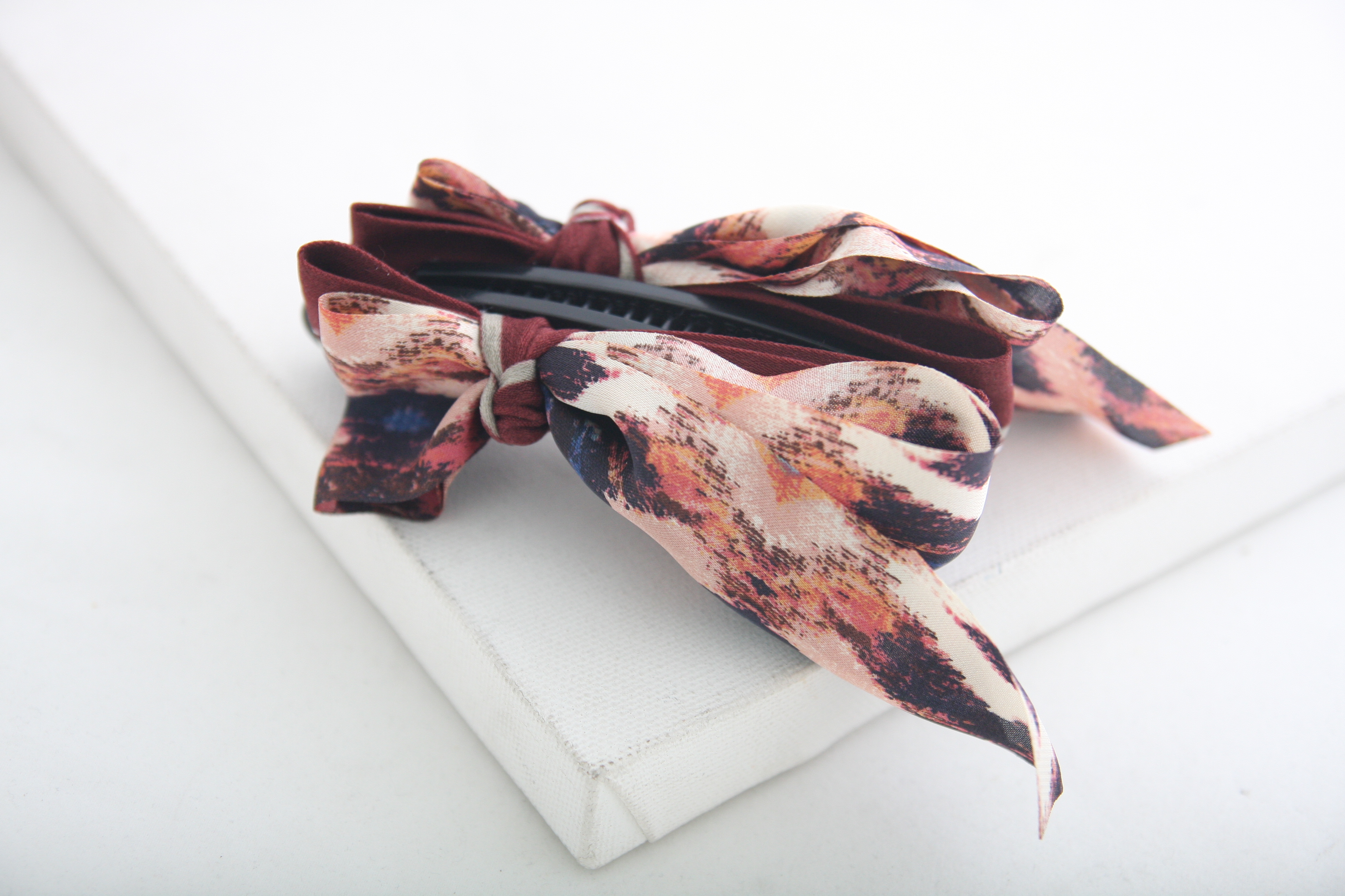 New Chiffon Ribbon Banana Pin Hair Clip Pin Wax Pi