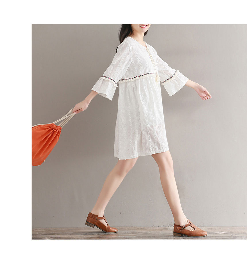 NEW FASHION LADY GIRL DRESS Tassel Flower Mini Dre