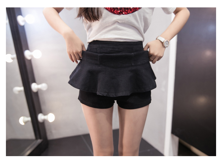 Denim Skirt Frilly high-waisted vintage denim jean