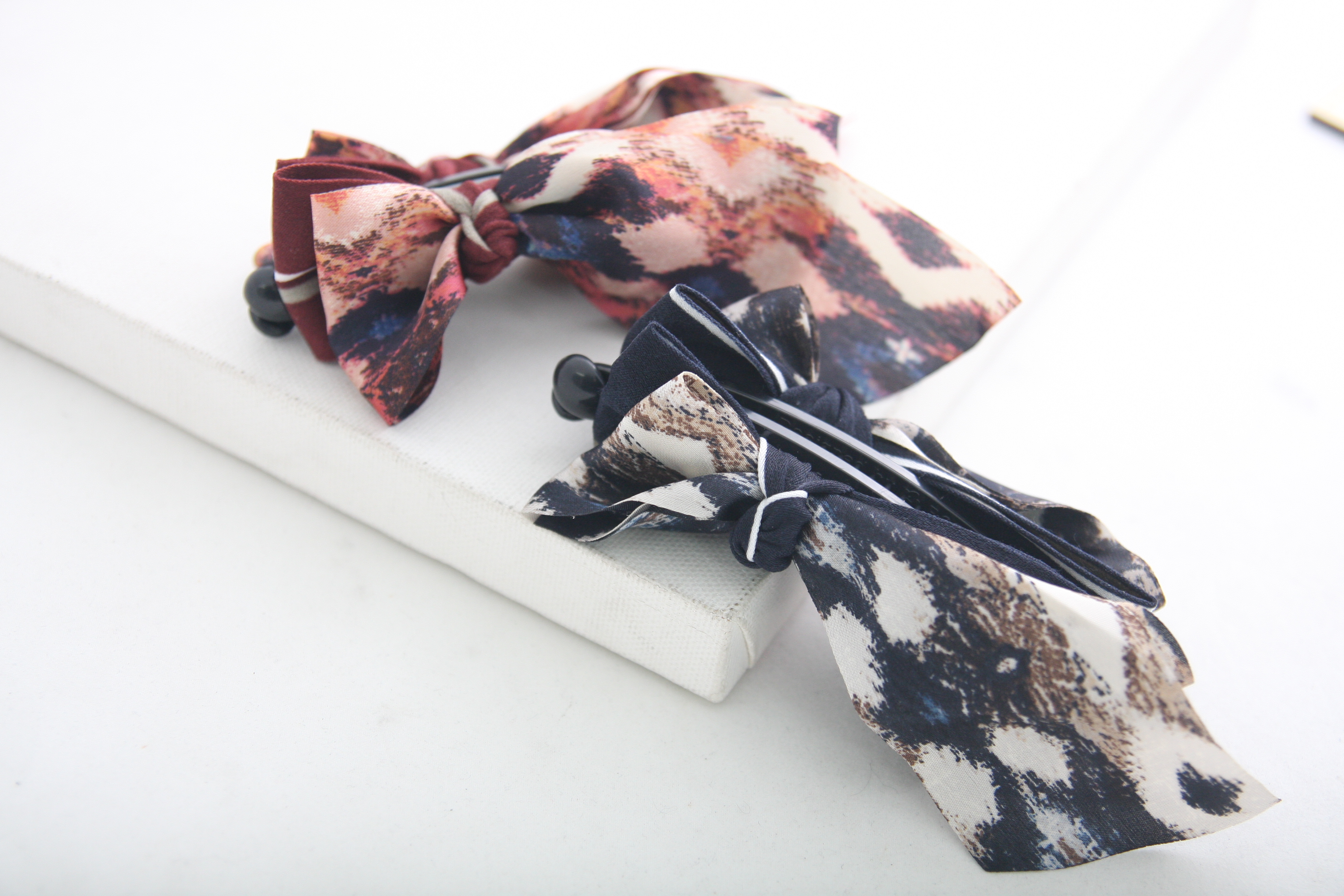 New Chiffon Ribbon Banana Pin Hair Clip Pin Wax Pi
