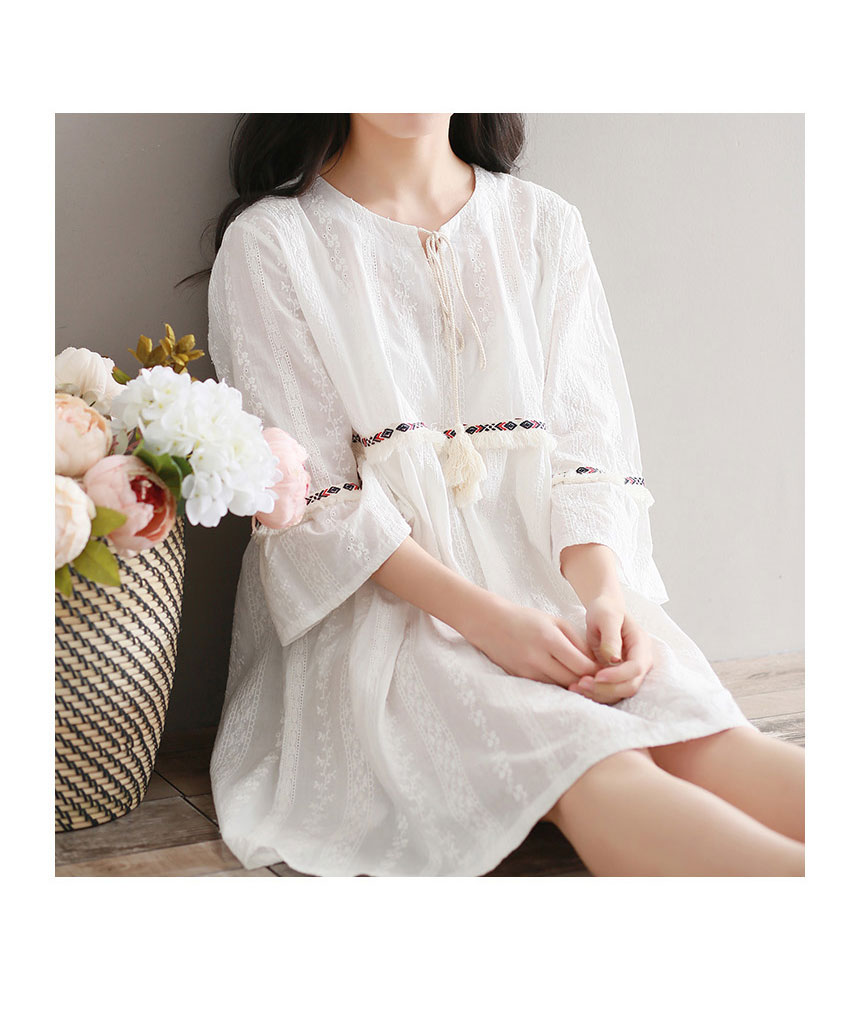 NEW FASHION LADY GIRL DRESS Tassel Flower Mini Dre