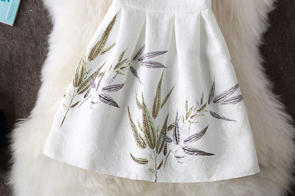 New Women Dress Imported White A-Line Dress Luxury