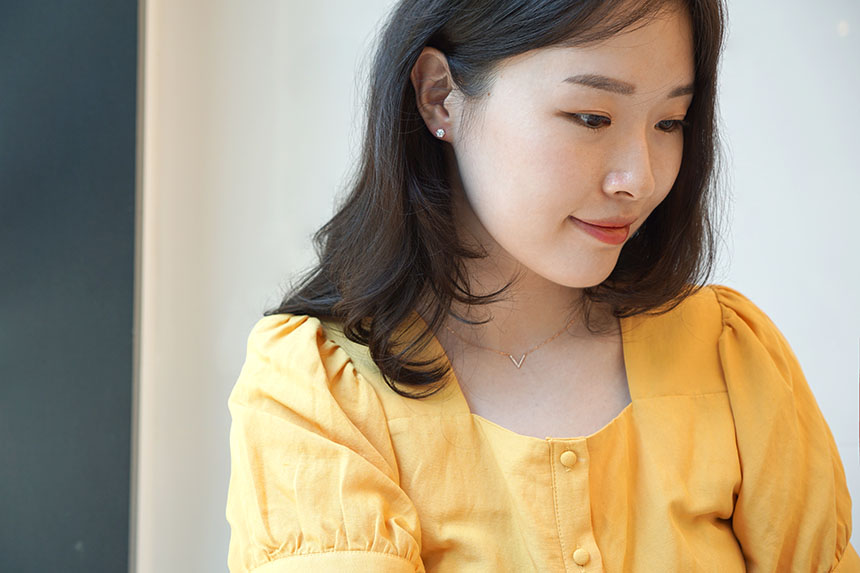 Diamond Cutting 14k Cubic Earring 4mm, 5mm