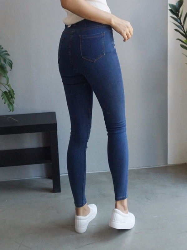 Women Jeans Pants High Waist Roll Up Long Span Ski