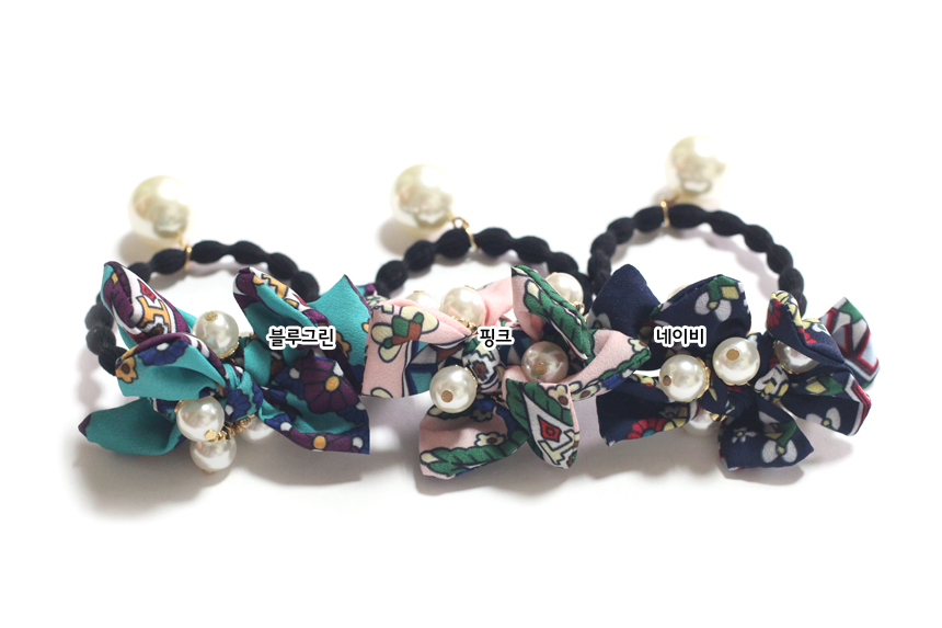 Cute ribbon pearl hair lace head lace point Simple