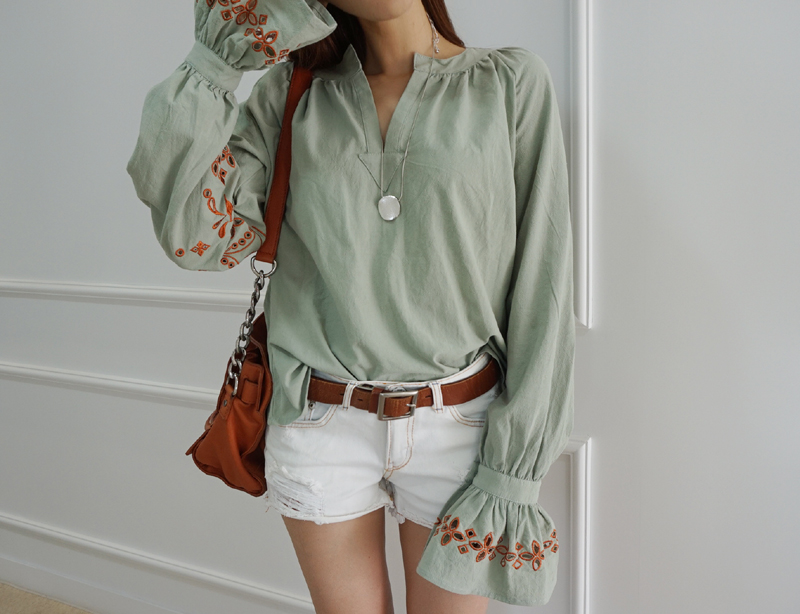 NEW FASHION LADY GIRL Blouse Embroidered Ethnic Pu