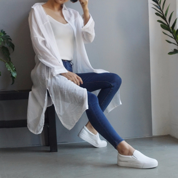 Women Jeans Pants High Waist Roll Up Long Span Ski