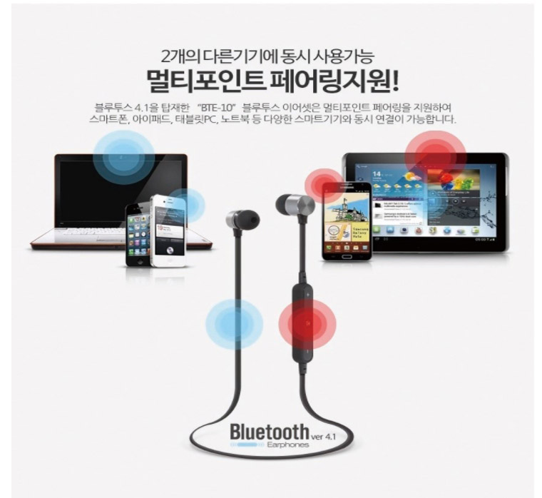 NEW BLUETOOTH EARPHONE SMARTEK Bluetooth wireless 