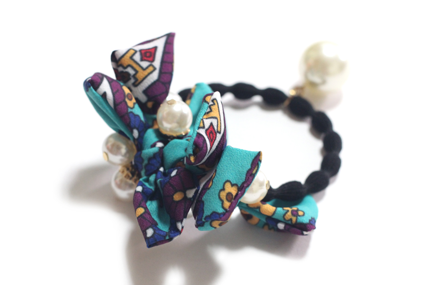 Cute ribbon pearl hair lace head lace point Simple