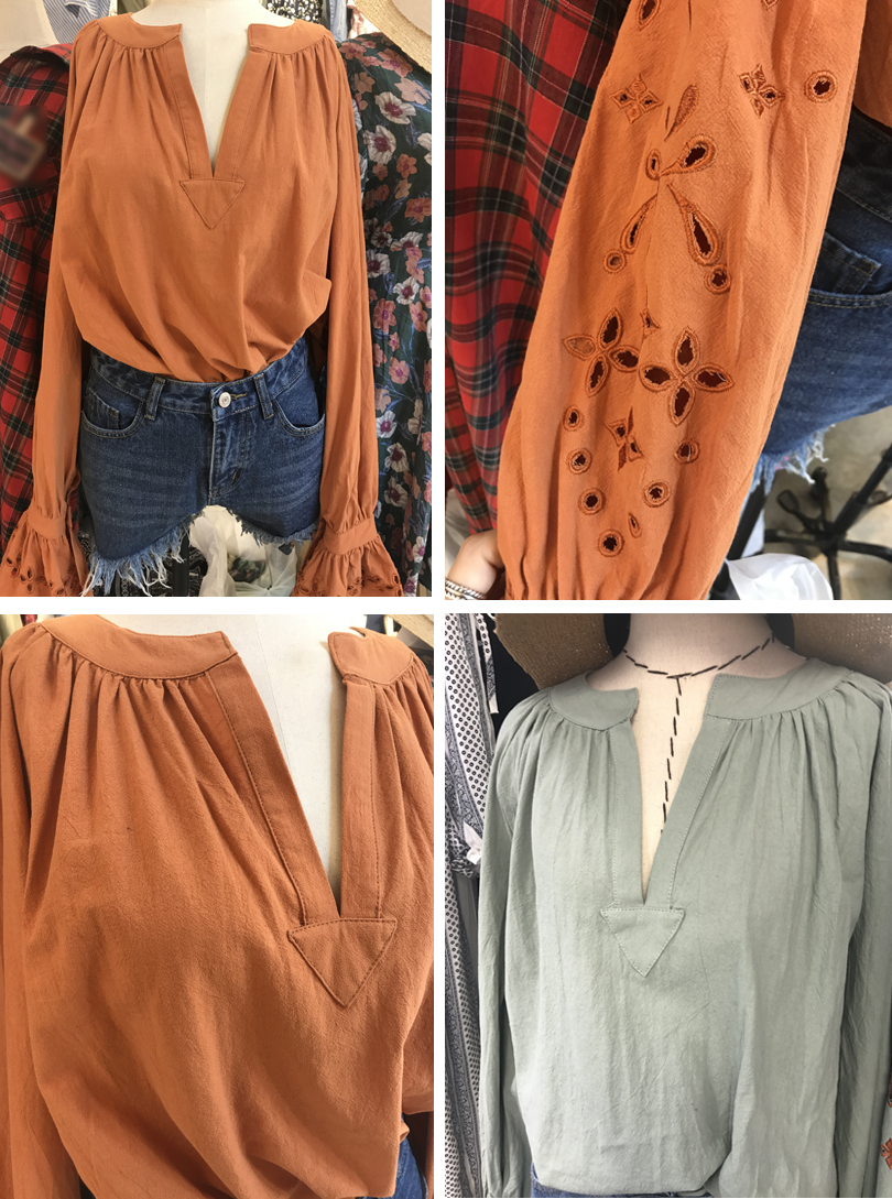 NEW FASHION LADY GIRL Blouse Embroidered Ethnic Pu