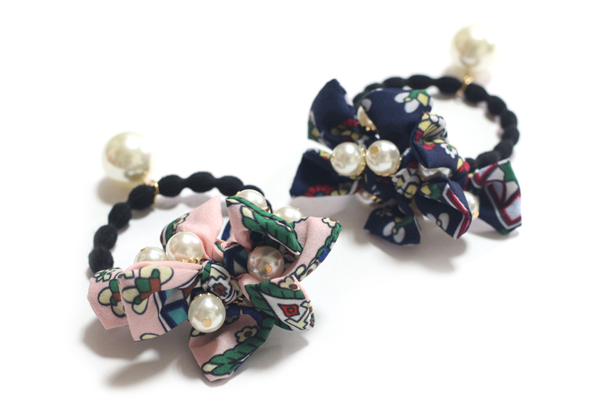 Cute ribbon pearl hair lace head lace point Simple